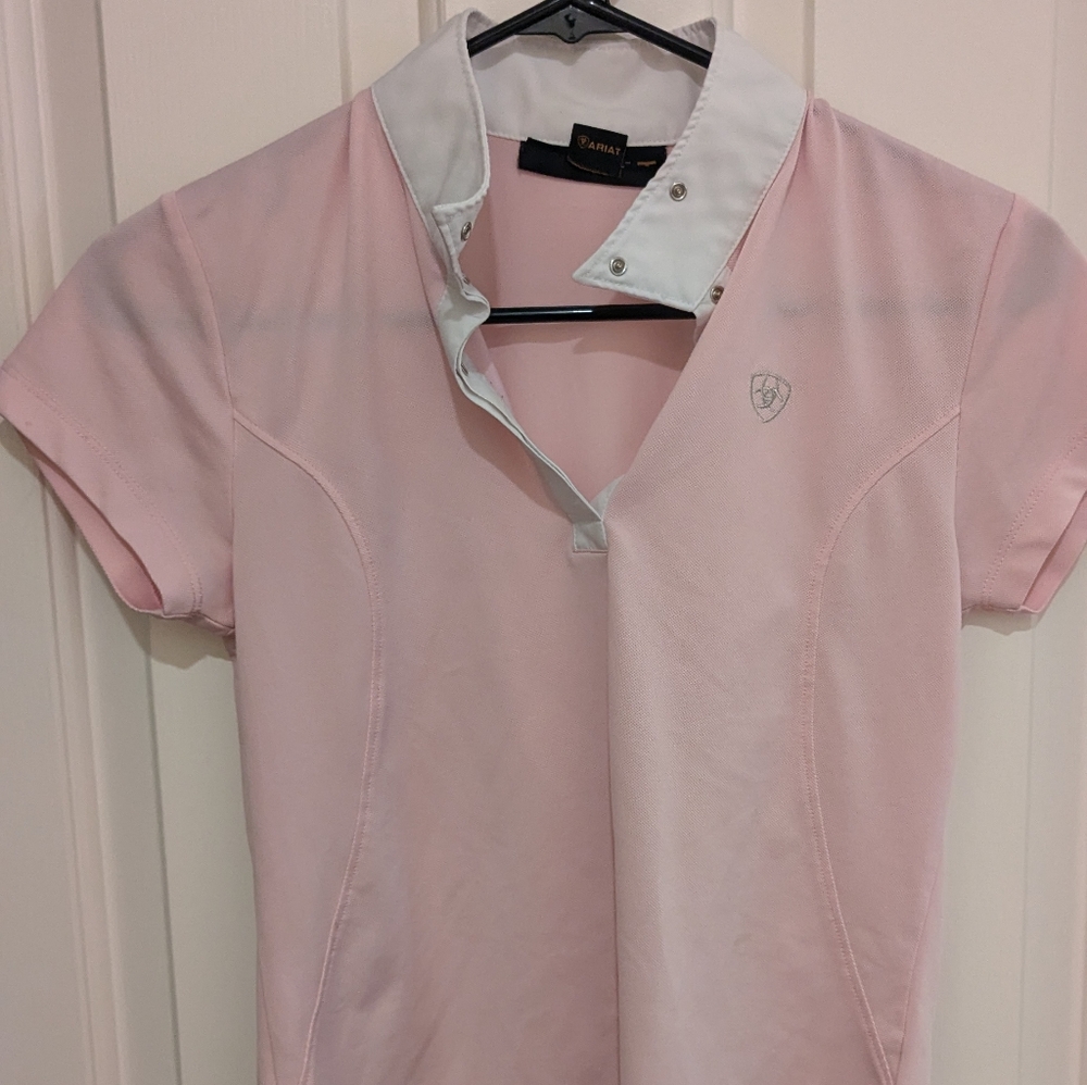 Girls short sleeve riding shirt.